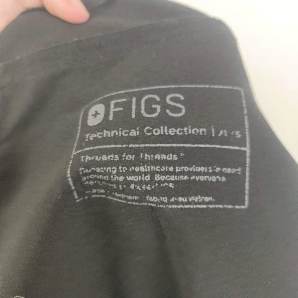 FIGS Tansen Jogger Pants Mens XL Black Elastic Waist Drawstring Scrub Athleisure